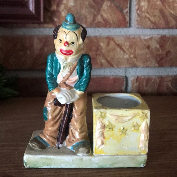 ❤️Rare Vintage Clown Candle Holder - Picture 1 of 5